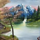 Secluded Lake Inspired by Bob Ross