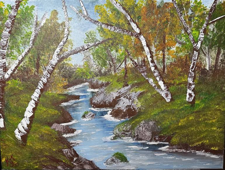 Bob Ross style painting Painting by Bob Ross Acrylic Paintings - Fine Art  America