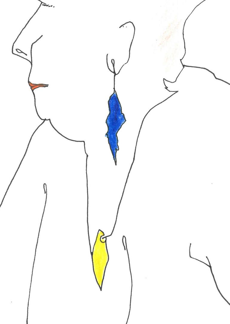 Original Contemporary Nude Drawing by Jo Hendricks
