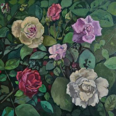 Print of Realism Floral Paintings by Antonia Ionescu