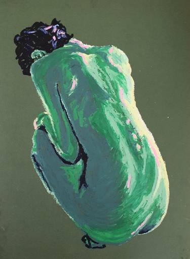 femme verte nue thumb