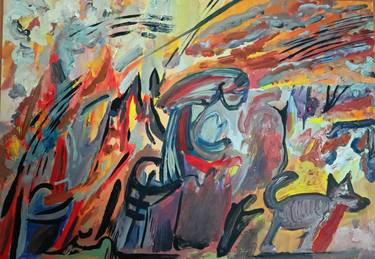 Original Abstract Expressionism People Paintings by Stanislava Danylenko