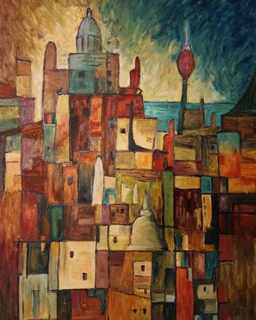 Print of Cities Paintings by Manu Fine Art