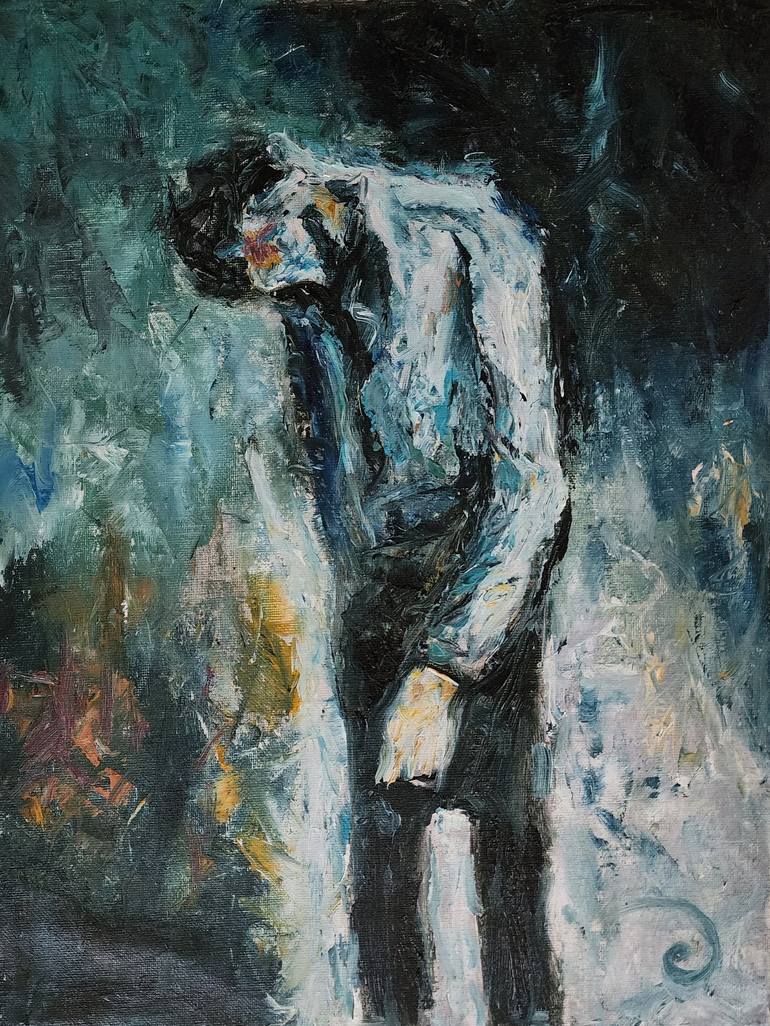 sad man paintings