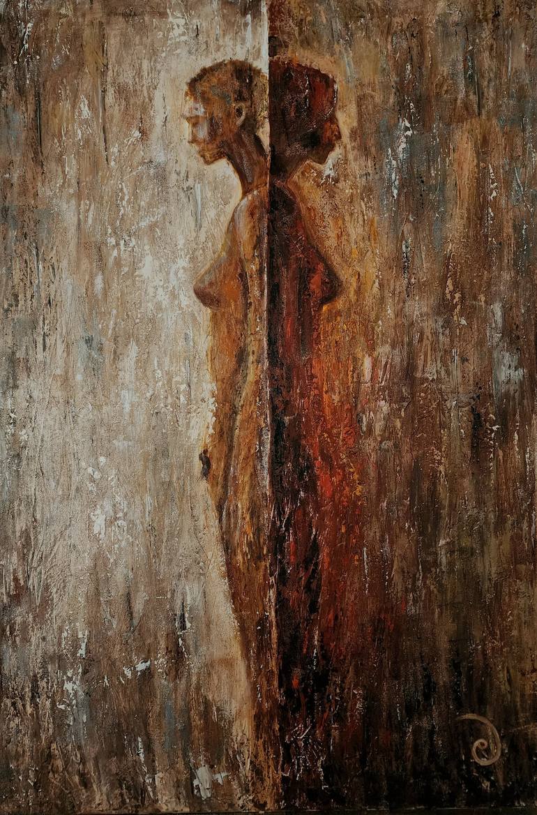 Print of Abstract Expressionism Nude Paintings by Manu Fine Art