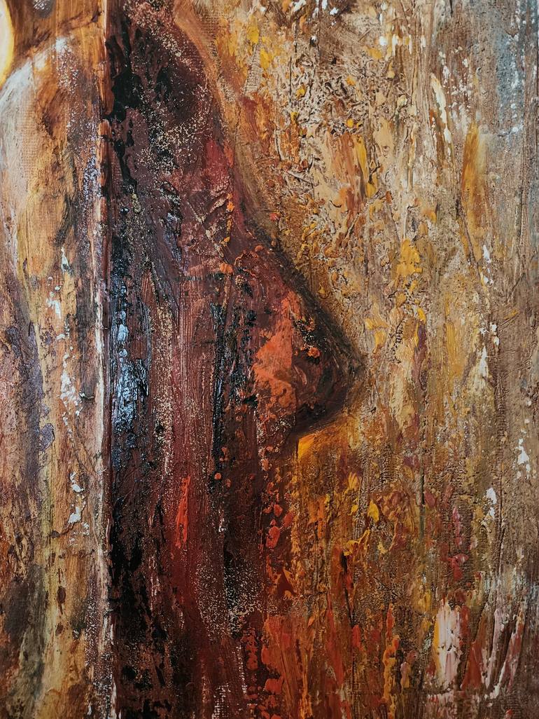 Original Abstract Expressionism Nude Painting by Manu Fine Art