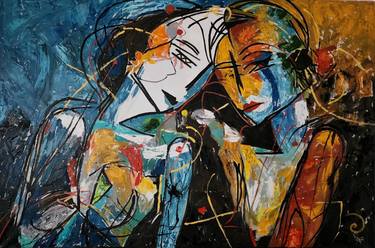 Print of Abstract Expressionism People Paintings by Manu Fine Art