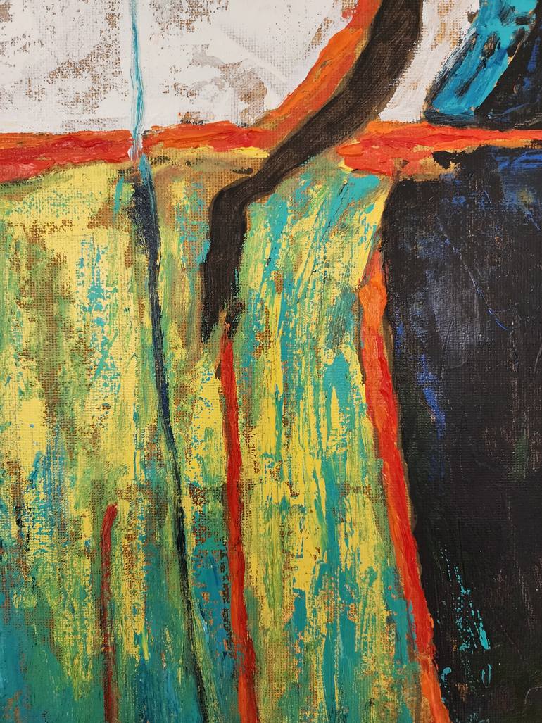 Original Abstract Women Painting by Manu Fine Art