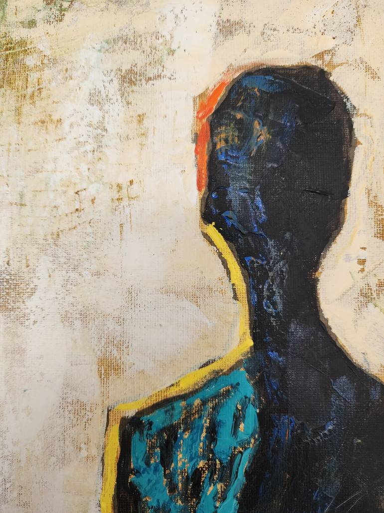 Original Abstract Women Painting by Manu Fine Art