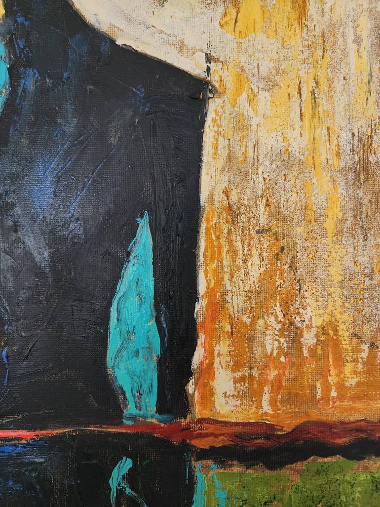 Original Abstract Women Painting by Manu Fine Art