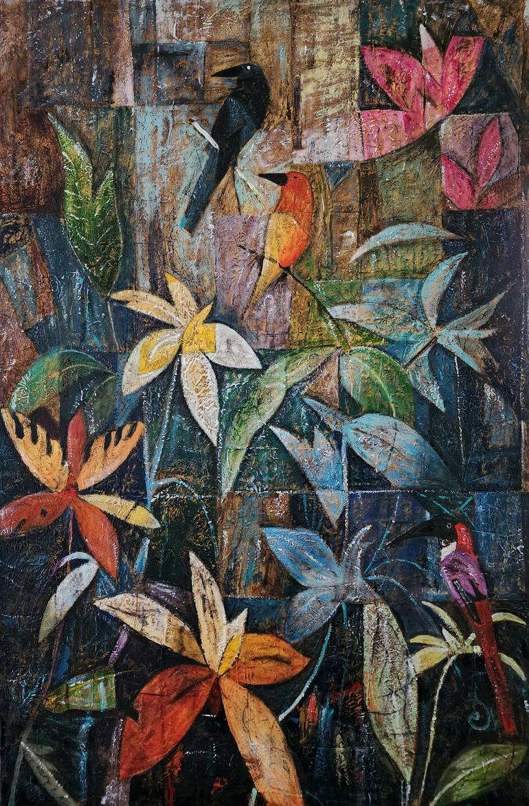 Print of Abstract Expressionism Nature Paintings by Manu Fine Art