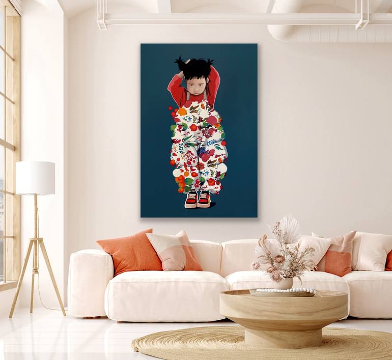 Original Figurative Children Painting by Julie Rami
