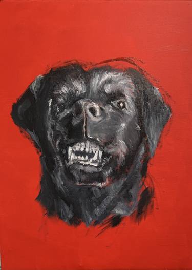 Original Modern Dogs Paintings by Rincy Fendler