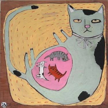 Print of Cats Paintings by Sofia Motrenko