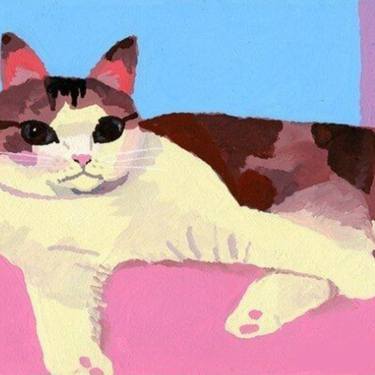 Original Abstract Cats Paintings by Sofia Motrenko