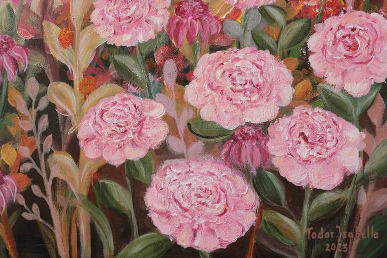 Original Floral Painting by Todor Izabella