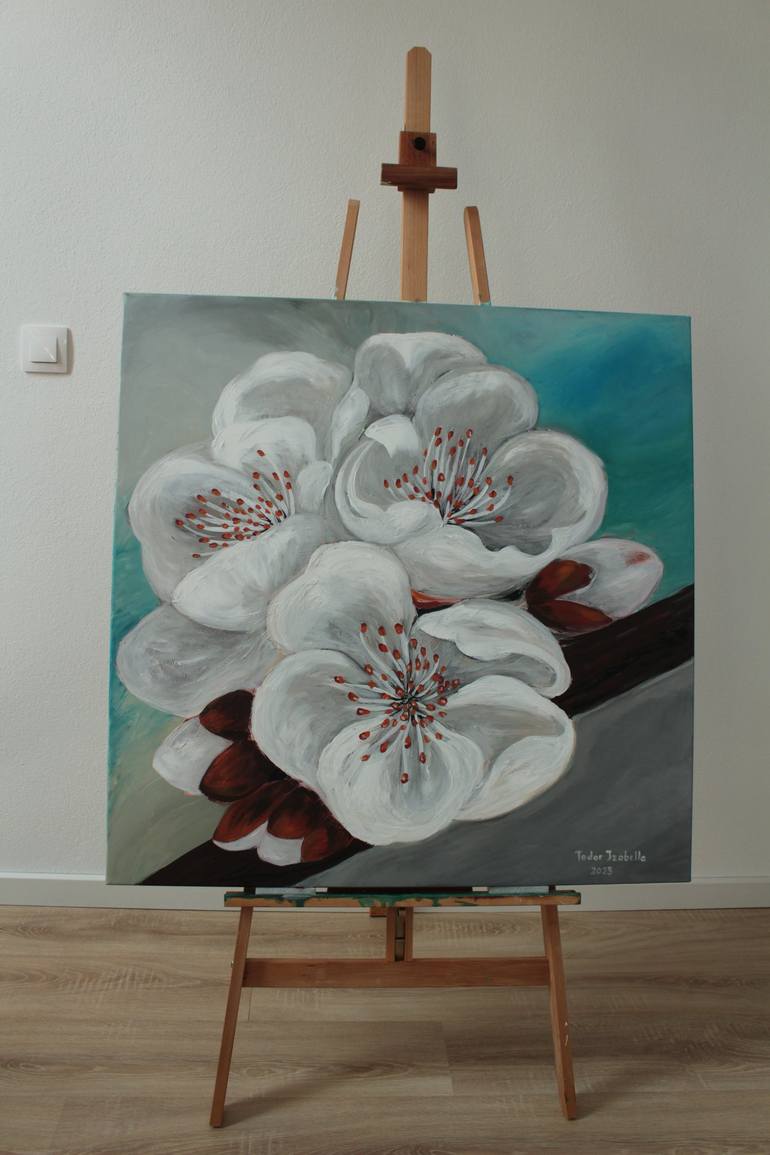 Original Contemporary Floral Painting by Todor Izabella