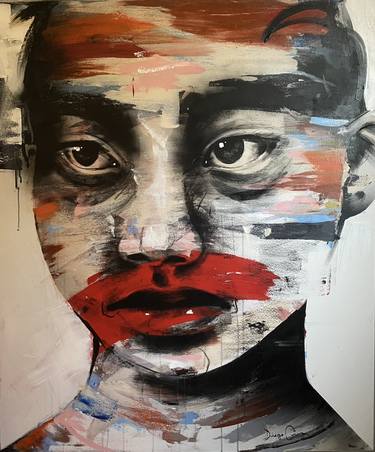 Original Abstract Portrait Paintings by Diego Cruz