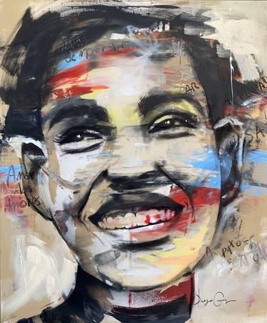 Original Abstract Portrait Paintings by Diego Cruz