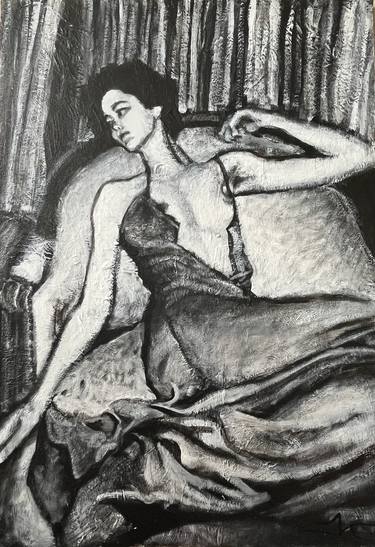 Original Realism Erotic Paintings by Juan Vázquez