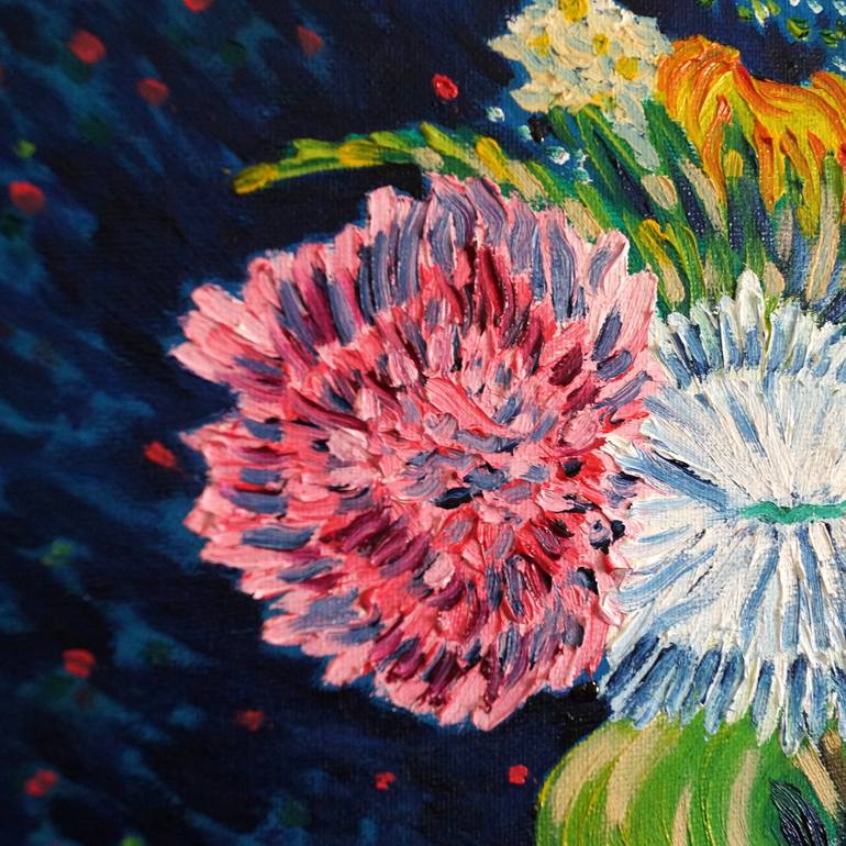 Original Floral Painting by Michel Cruz-Garcia