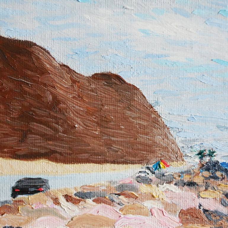 Original Abstract Expressionism Beach Painting by Michel Cruz-Garcia