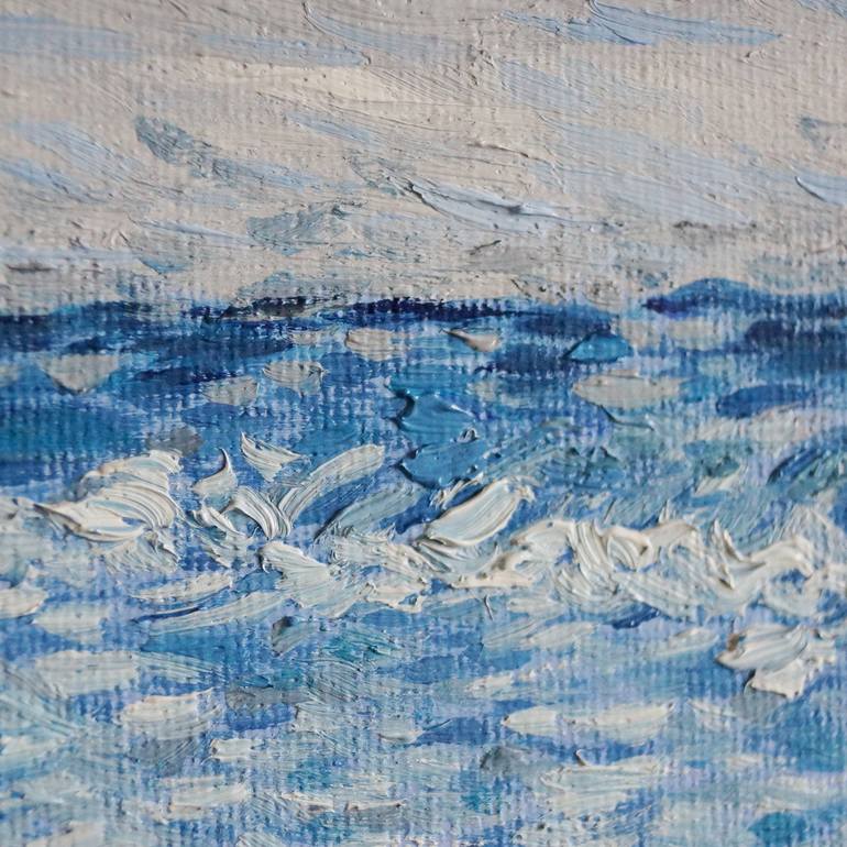 Original Abstract Expressionism Beach Painting by Michel Cruz-Garcia