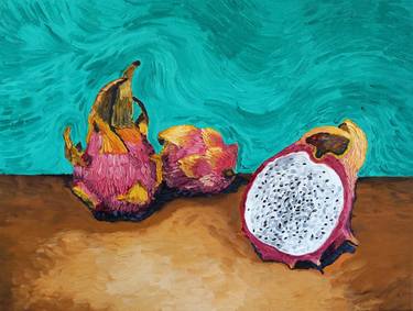 Original Expressionism Food Paintings by Michel Cruz-Garcia