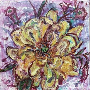 Original Abstract Expressionism Floral Paintings by Michele Cyranka