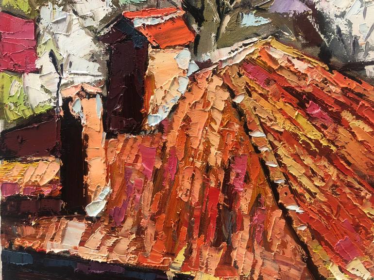 Original Expressionism Landscape Painting by Romi Kallco