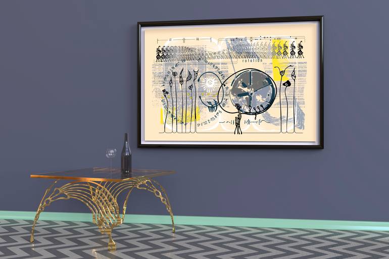 Original Abstract Geometric Printmaking by Carsten Ost