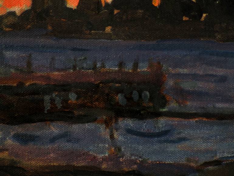 Original Expressionism Seascape Painting by Martin Goldblum