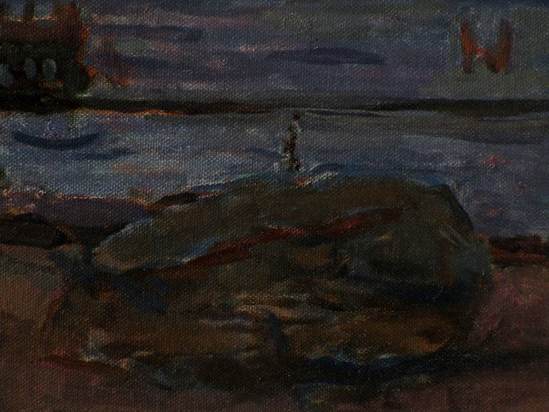 Original Expressionism Seascape Painting by Martin Goldblum