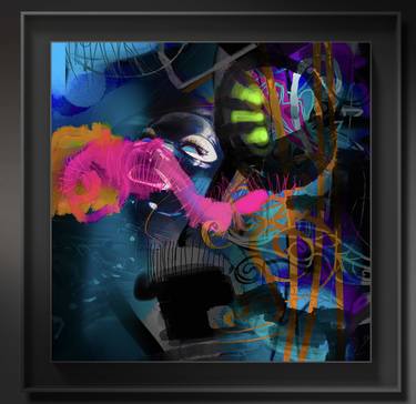 Original Abstract Erotic Digital by Fabrizio Bidoli