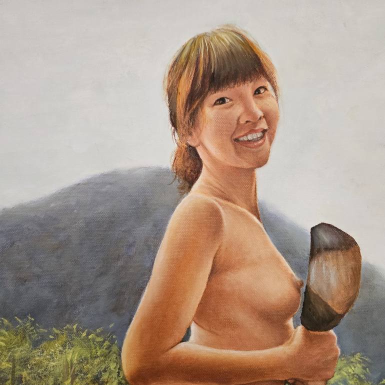 Original Contemporary Nude Painting by NICK BONOVAS
