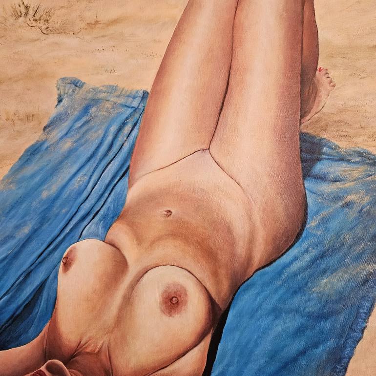 Original Figurative Nude Painting by NICK BONOVAS