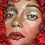 Symphony in Red, brushstrokes detail