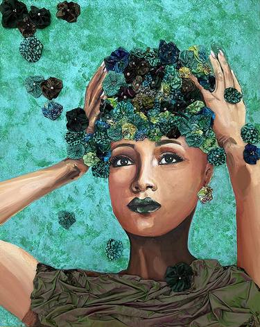 Original Fine Art Women Mixed Media by Ghia Haddad