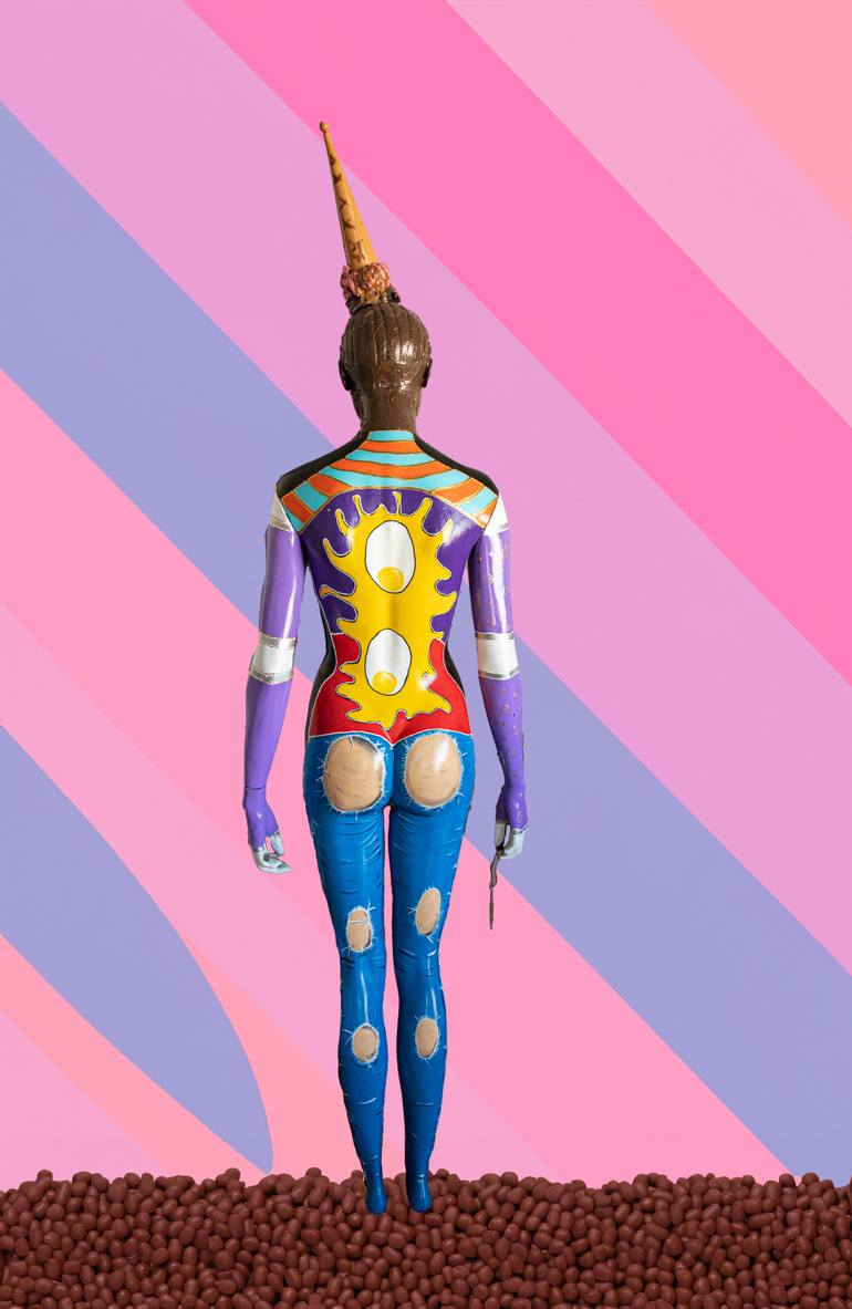 Original Abstract Body Sculpture by Shaz Bilyard