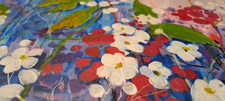 Original Expressionism Floral Painting by Valentyna Kniazieva