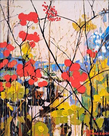 THE TASTE OF WILD FLOWERS#2, Floral painting, abstract painting thumb
