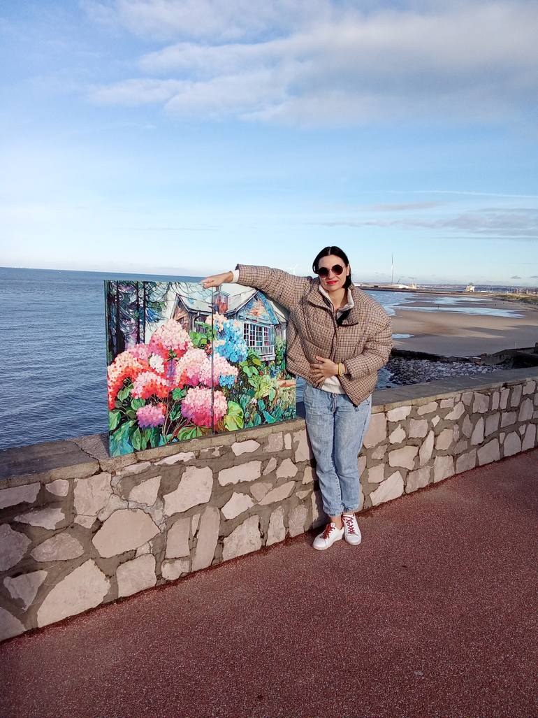 Original Abstract Expressionism Abstract Painting by Valentyna Kniazieva