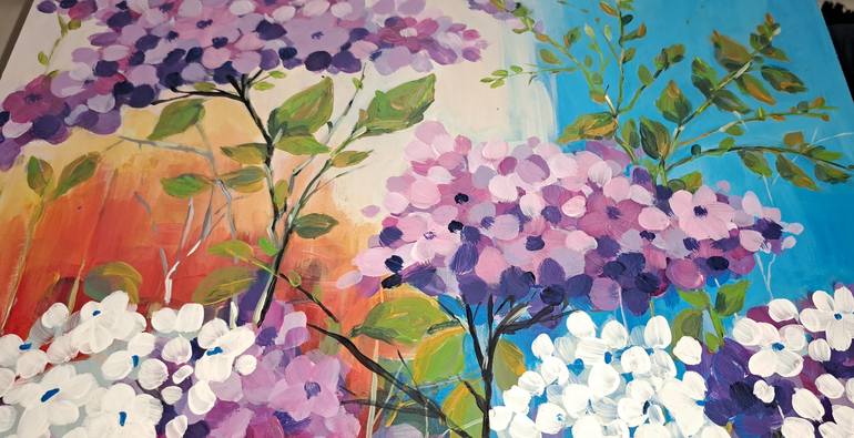 Original Floral Painting by Valentyna Kniazieva