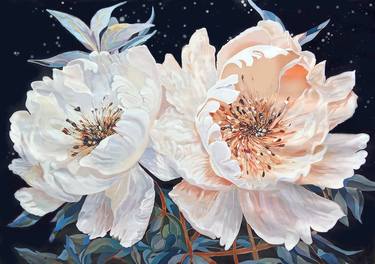 Original Floral Paintings by Valentyna Kniazieva