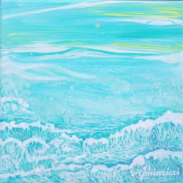 Calming seascape #3,small seascape paintings, miniatures thumb