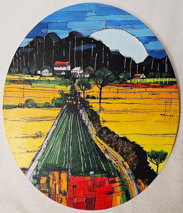 Original Abstract Landscape Paintings by Valentyna Kniazieva