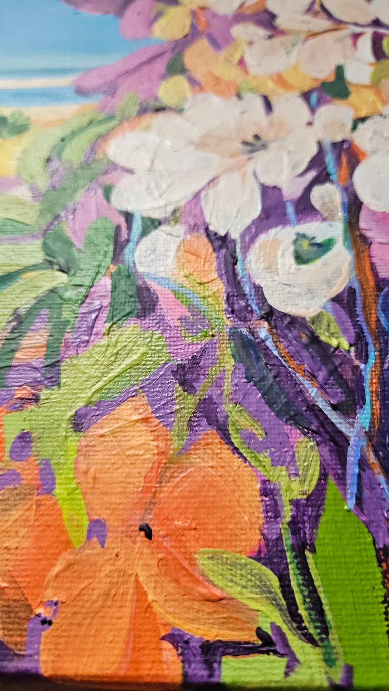 Original Abstract Seascape Painting by Valentyna Kniazieva