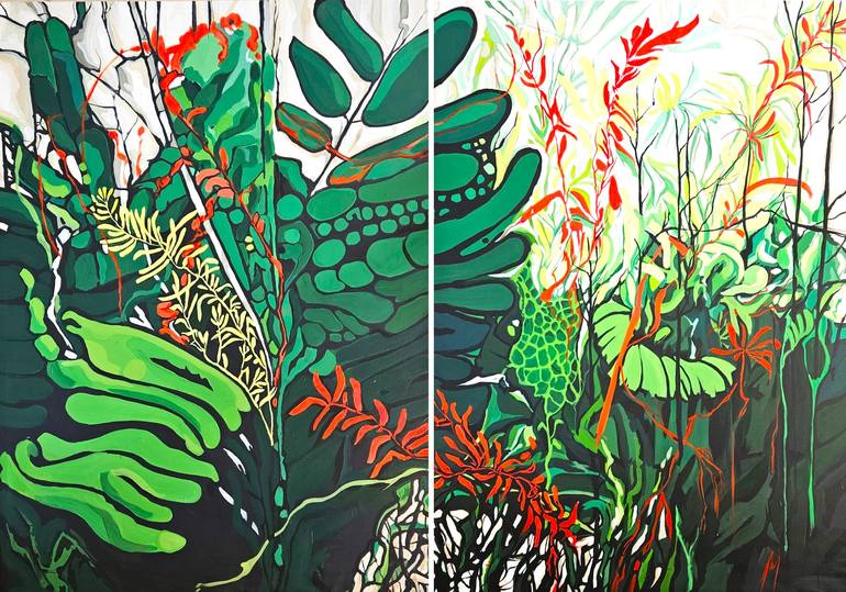 Original Color Field Painting Abstract Paintings by Valentyna Kniazieva