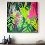 large square neon painting for bathroom