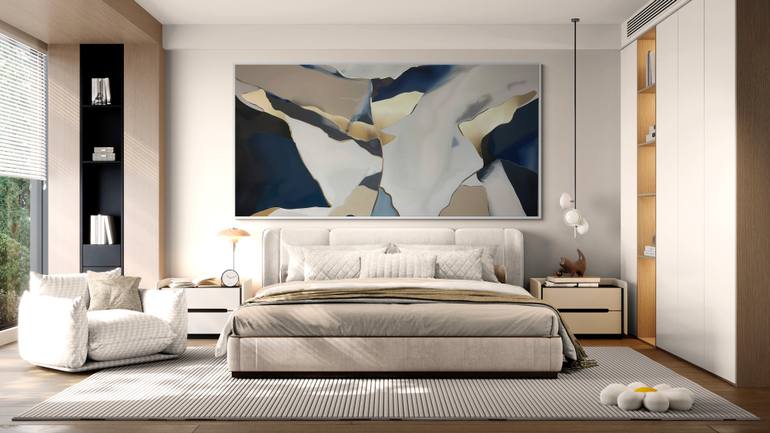 Original Art Deco Abstract Painting by Valentyna Kniazieva